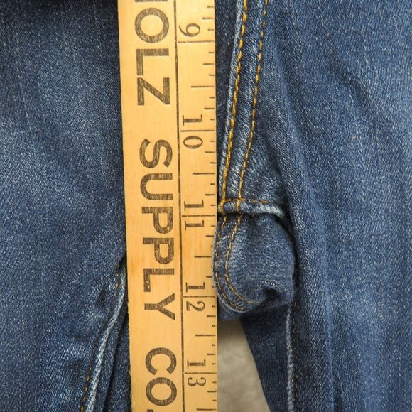 Levis Jeans Womens Size 33 Skinny High Rise 721 Medium Wash Distressed Denim - Picture 10 of 11